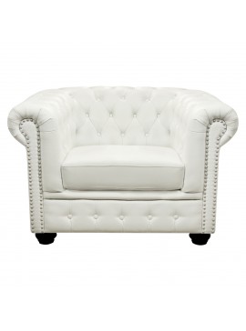 ΠΟΛΥΘΡΟΝΑ T.CHESTERFIELD POLINA HM3011.02 PU ΛΕΥΚΟ ΜΑΤ 110x90x73Y εκ.