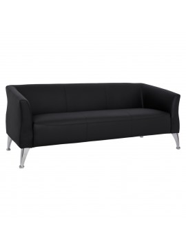 ΚΑΝΑΠΕΣ 3ΘΕΣΙΟΣ KIANA HM3122.31 ΜΕ ΜΑΥΡΟ PU 180x75x71 εκ.