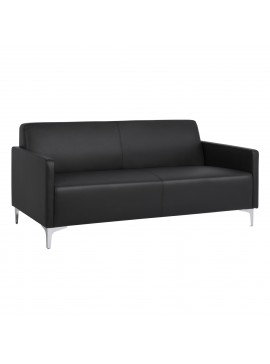 ΚΑΝΑΠΕΣ 3ΘΕΣΙΟΣ NELLIE HM3159.31 ΜΕ ΜΑΥΡΟ PU 163x71x71Υ εκ.