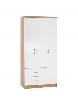 ΝΤΟΥΛΑΠΑ 3ΦΥΛΛΗ ME 2 ΣΥΡΤΑΡΙΑ CAESAR HM340.06 SONAMA - ΛΕΥΚO 89x42,5x181 εκ.