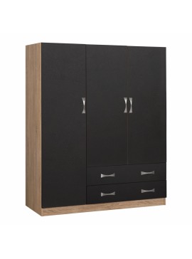 ΝΤΟΥΛΑΠΑ 3ΦΥΛΛΗ CARLY HM384.04 ΜΕ ΔΥΟ ΣΥΡΤΑΡΙΑ SONAMA-ΓΚΡΙ 150X55Χ180Υεκ.