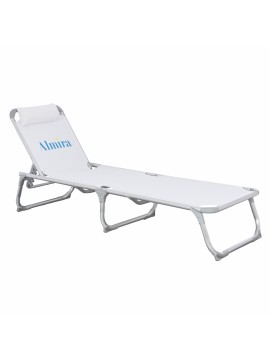 ΞΑΠΛΩΣΤΡΑ ΠΑΡΑΛΙΑΣ ALMIRA HM5054.03 ΒΑΡΕΩΣ ΤΥΠΟΥ ΛΕΥΚΗ ΑΛΟΥΜΙΝΙΟΥ 188x58x31-81 cm.
