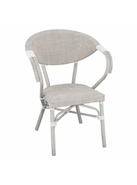 ΠΟΛΥΘΡΟΝΑ ΑΛΟΥΜΙΝΙΟΥ CLAY BAMBOO LOOK ΓΚΡΙ ΠΑΤΙΝΑ ΜΕ TEXTLINE HM5108 57x57x83cm