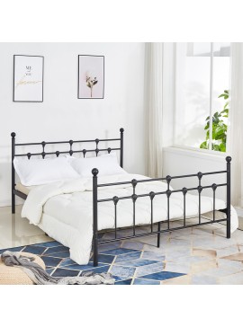 ΚΡΕΒΑΤΙ ΜΕΤΑΛΛΙΚΟ JACINDA 150x200 εκ. ΜΑΥΡΟ ΧΡΩΜΑ HM575.01