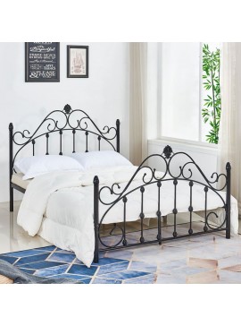 ΚΡΕΒΑΤΙ ΜΕΤΑΛΛΙΚΟ MADEN 150x200 εκ. ΜΑΥΡΟ ΧΡΩΜΑ HM576.01