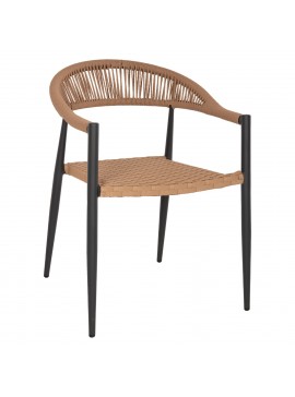 ΠΟΛΥΘΡΟΝΑ ΑΛΟΥΜΙΝΙΟΥ HM5854.12 ΑΝΘΡΑΚΙ PΕ RATTAN ΜΠΕΖ 56x60x78 εκ.