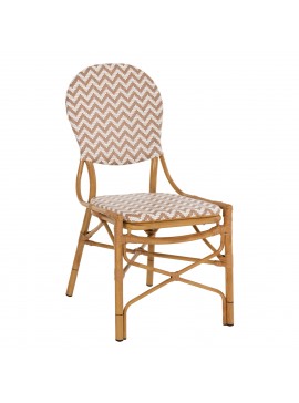 ΚΑΡΕΚΛΑ ΑΛΟΥΜΙΝΙΟΥ BAMBOO LOOK ΦΥΣΙΚΟ - ΛΕΥΚΟ HM5927.03 46x56x95Yεκ.