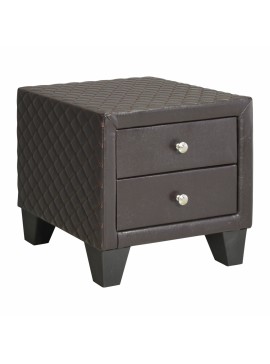 ΚΟΜΟΔΙΝΟ ELDA HM595.01 ΜΕ 2 ΣΥΡΤΑΡΙΑ ΑΠΟ ΚΑΦΕ ΜΑΤ PU 45x39x45Υ εκ.