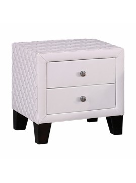 ΚΟΜΟΔΙΝΟ ELDA HM595.02 ΜΕ 2 ΣΥΡΤΑΡΙΑ ΑΠΟ ΛΕΥΚΟ ΜΑΤ PU 45x39x45Υ εκ.