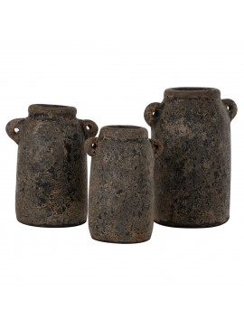 ΔΙΑΚΟΣΜΗΤΙΚA ΒΑΖA ΑΠΟ TERRACOTTA ΓΚΡΙ HM7710