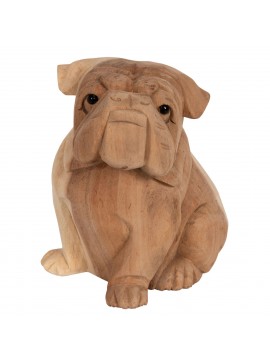 ΕΠΙΤΡΑΠΕΖΙΟ ΔΙΑΚΟΣΜΗΤΙΚΟ DOZER BULLDOG ΞΥΛΟ SUAR ΣΕ ΦΥΣΙΚΟ ΧΡΩΜΑ HM7925 18x14x20Y εκ.