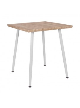 ΤΡΑΠΕΖΙ ΤΡΑΠΕΖΑΡΙΑΣ PALOMA HM8335.02, 70Χ70X76,5, SONOMA, ΛΕΥΚΑ ΠΟΔΙΑ