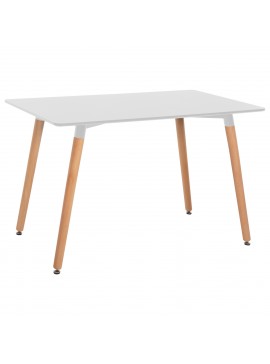 ΤΡΑΠΕΖΙ MINIMAL HM8581.01 ΛΕΥΚΟ MDF-ΠΟΔΙΑ ΟΞΙΑ ΣΕ ΦΥΣΙΚΟ ΧΡΩΜΑ- 120Χ60X74Υεκ.