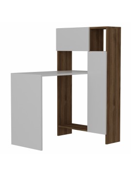 ΓΡΑΦΕΙΟ ΜΕ ΒΙΒΛΙΟΘΗΚΗ ALCOTT HM9087.01 ΛΕΥΚΟ ΚΑΡΥΔΙ 90x72,1x120Y εκ.