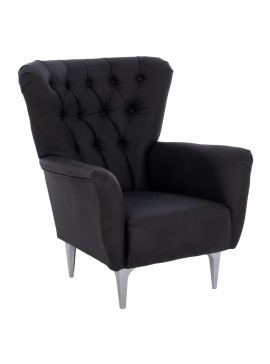 ΠΟΛΥΘΡΟΝΑ ΜΠΕΡΖΕΡΑ Τ. CHESTERFIELD ΣΕ ΧΡΩΜΑ ΜΑΥΡΟ HM9217.01 87x88x100 εκ.