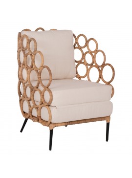 ΠΟΛΥΘΡΟΝΑ RINGER HM9341 ΑΠΟ RATTAN-ΜΕΤΑΛΛΟ ΦΥΣΙΚΟ ΧΡΩΜΑ 65x69x86Y εκ.
