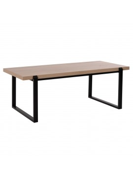 ΤΡΑΠΕΖΙ ΣΑΛΟΝΙΟΥ SHABEN HM9585.03 MDF SONOMA-ΜΑΥΡΗ ΜΕΤΑΛΛΙΚΗ ΒΑΣΗ 120x60X46Yεκ.