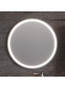 Καθρέφτης LED HOLE Φ80 Μπλε MDF 18mm Λάκα με περιμετρικό φωτισμό και αισθητήρα 3MHOL085BLS 3MHOL085BLS