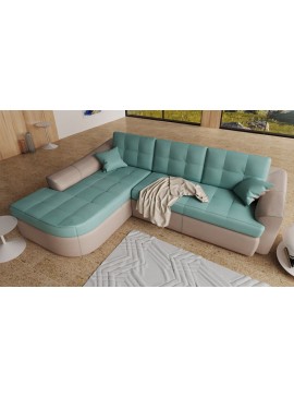 Γωνιακός Καναπές με Κρεβάτι στα δεξιά, 286/266x90x216/191, εκ. Hollywood Genom1219920953