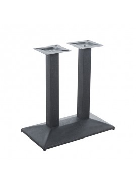 WOODWELL IBIS Βάση Τραπεζιού Μακρόστενη Μέταλλο Βαφή Μαύρο Matte (11,00 Kg) 70x40cm H.73cm Ε040