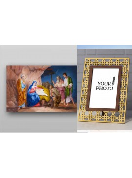 Εικόνα Ορθοδοξίας Πολυτελείας  με  σχεδιο Σταυρούς μαζι με  Βάση σε  8 χρώματα με περίγραμμα χρυσό σε ξύλο Plywood (Πλακάζ)   με  βάση Εικόνα της Γέννησης του Χριστού - Χειροποίητη Ελληνορθόδοξη , Κρεμαστή πλάκα βυζαντινής τέχνης, χριστιανική τέχνη Διάστα