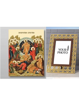 Εικόνα Ορθοδοξίας Πολυτελείας  με  σχεδιο Σταυρούς μαζι με  Βάση σε  8 χρώματα με περίγραμμα χρυσό σε ξύλο Plywood (Πλακάζ)   με  βάση Ανάσταση Χριστού. Το Harrowing of Hades Χειροποίητη Ελληνορθόδοξη , Κρεμαστή πλάκα βυζαντινής τέχνης, χριστιανική τέχνη 