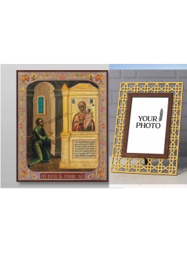 Εικόνα Ορθοδοξίας Πολυτελείας  με  σχεδιο Σταυρούς μαζι με  Βάση σε  8 χρώματα με περίγραμμα χρυσό σε ξύλο Plywood (Πλακάζ)   με  βάση Απροσδόκητη Χαρά Εικονίδιο της Μητέρας του Θεού Χειροποίητη Ελληνορθόδοξη , Κρεμαστή πλάκα βυζαντινής τέχνης, χριστιανικ