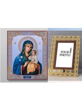 Εικόνα Ορθοδοξίας Πολυτελείας  με  σχεδιο Σταυρούς μαζι με  Βάση σε  8 χρώματα με περίγραμμα χρυσό σε ξύλο Plywood (Πλακάζ)   με  βάση Unfading Flower Icon of the Mother of God Χειροποίητη Ελληνορθόδοξη , Κρεμαστή πλάκα βυζαντινής τέχνης, χριστιανική τέχν