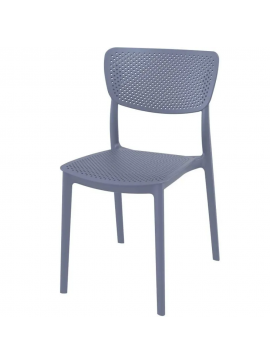 Καρέκλα Lucy, Γκρι 39,5x44 cm., Genomax Genom1219921954