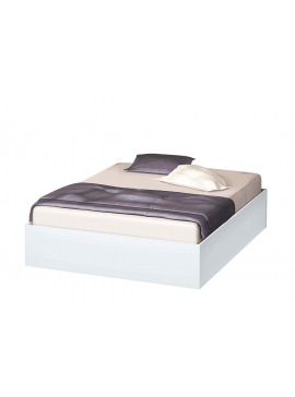 Κρεβάτι ξύλινο Caza, Λευκό, 160/200, Genomax Genom1210210160