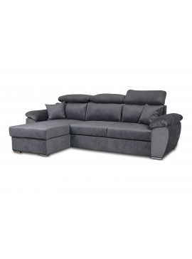 Insi  Como II Γωνιακός καναπές κρεβάτι με αποθηκευτικό χώρο 265x166εκ. με αναστρέψιμη γωνία Γκρι Σκούρο   0011.MS12GR 