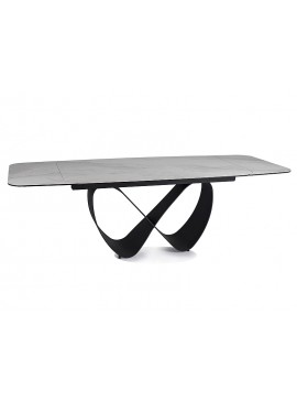 STÓŁ INFINITY CERAMIC BIAŁY NATURE CLOUD/CZARNY160(240)X95 DIOMMI-80-3670