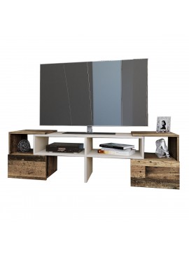 Έπιπλο τηλεόρασης ORNE Καφέ με Λευκό 141x32x39cm  IR-ORNETV