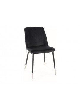 KRZESŁO JILL VELVET CZARNY/CHROM STELAŻ / CZARNY BLUVEL 19 DIOMMI-80-2807