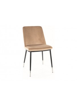 KRZESŁO JILL VELVET CZARNY/CHROM STELAŻ / BEŻ BLUVEL 28 DIOMMI-80-2793