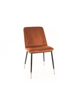 KRZESŁO JILL VELVET CZARNY/CHROM STELAŻ / CYNAMON BLUVEL 4215 DIOMMI-80-2812