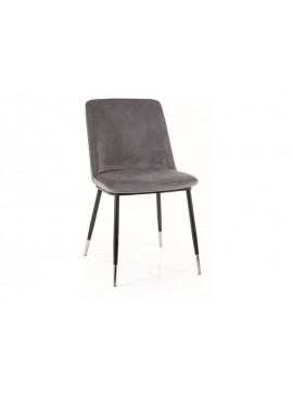 KRZESŁO JILL VELVET CZARNY/CHROM STELAŻ / SZARY BLUVEL 14 DIOMMI-80-2806