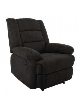 WOODWELL Ε971,3JULIA Πολυθρόνα Relax Σαλονιού - Καθιστικού, Ύφασμα Μαύρο 93x90x100cm Ε971,3