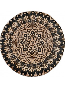 Fidelio ΧΑΛΙ ΣΤΡΟΓΓΥΛΟ (PRIMO BLACK) ΔΙΑΣΤΑΣΕΙΣ. Φ120ΕΚ. ΥΛΙΚΟ.100%ΓΙΟΥΤΑ FIDELIO-FD-PRIMO120