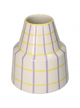 Βάζο ArteLibre Με Ρίγες Πολύχρωμο Δολομίτης 17.2x17.2x20.7cm Arte-05150172
