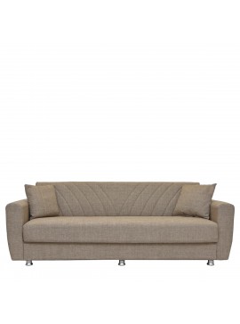 ArteLibre Καναπές Κρεβάτι Τριθέσιος JUAN Καφέ 214x82x80cm Arte-14210006
