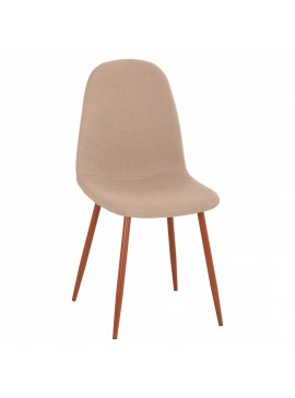 ΚΑΡΕΚΛΑ LEONARDO HM00100.07 ΥΦΑΣΜΑ ΜΠΕΖ ΚΑΙ ΚΑΦΕ ΜΕΤΑΛΛΙΚΑ ΠΟΔΙΑ 45x48x89.5Υεκ.