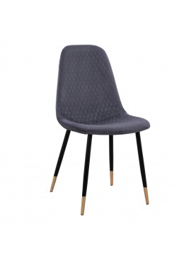 ΚΑΡΕΚΛΑ LUCILLE HM8552.01 ΑΠΟ ΒΕΛΟΥΔΟ ΓΚΡΙ ΜΕ ΜΕΤΑΛΛΙΚΟ ΣΚΕΛΕΤΟ 45X56X81Υ εκ.