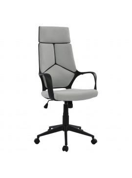 ΚΑΡΕΚΛΑ ΓΡΑΦΕΙΟΥ ANIVIA HM1073.21 ΓΚΡΙ & ΣΚΕΛΕΤΟ ΜΑΥΡΟ 64x61x127 cm