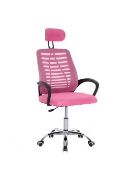 ΚΑΡΕΚΛΑ ΓΡΑΦΕΙΟΥ TRAIL2 HM1193.35 ΡΟΖ MESH-ΠΟΔΙ ΧΡΩΜΙΟΥ 61x61x116Yεκ.