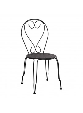 ΚΑΡΕΚΛΑ ΜΕΤΑΛΛΙΚΗ AMORE ΜΑΥΡΗ 42x48x90 εκ. HM5007.11