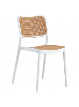 ΚΑΡΕΚΛΑ ΠΟΛΥΠΡΟΠΥΛΕΝΙΟΥ MEKO HM5934.01 ΛΕΥΚΗ ΜΕ ΜΠΕΖ ΨΑΘΑ 41x49x102Υ εκ.