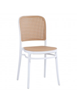 ΚΑΡΕΚΛΑ ΠΟΛΥΠΡΟΠΥΛΕΝΙΟΥ FLOW HM5937.01 ΛΕΥΚΗ ΜΕ ΜΠΕΖ ΚΑΘΙΣΜΑ ΚΑΙ ΠΛΑΤΗ 41x49x102Υεκ.