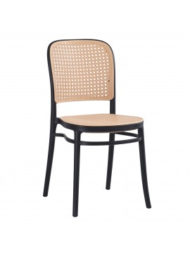 ΚΑΡΕΚΛΑ ΠΟΛΥΠΡΟΠΥΛΕΝΙΟΥ FLOW HM5937.02 ΜΑΥΡΗ ΜΕ ΜΠΕΖ ΚΑΘΙΣΜΑ ΚΑΙ ΠΛΑΤΗ 41x49x102Υεκ.