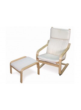Καρέκλα με μαξιλάρι, Relax, με Δώρο σκαμνί, Genomax  12814-33793